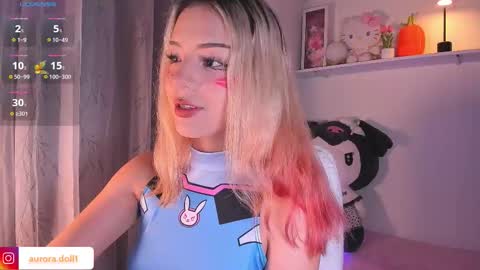 Snapshot of aurora_doll1 chatting on 8, 11, 2025 A U R O R A online show from 8, 11, 2025