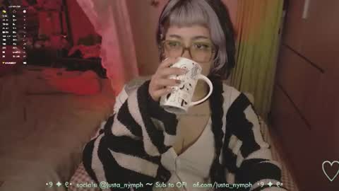 Snapshot of blushing_nymph chatting on 22, 6, 2026 Im Nym Justa nymph on twitter and IG online show from 22, 6, 2026
