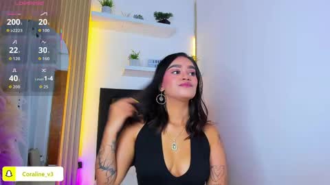 Snapshot of coraline_v chatting on 9, 5, 2026 Coraline connected from 10 pm to 6 am Colombia time online show from 9, 5, 2026