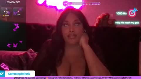 Cumming To Mistress Isabella Cummings online show from 8, 12, 2024