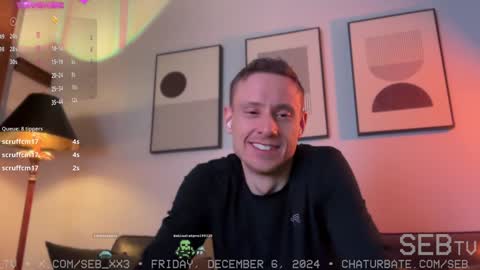 Snapshot of seb_tv chatting on 7, 12, 2024 Sebastian online show from 7, 12, 2024