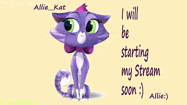 Snapshot of Allie_Kat chatting on 8, 8, 2026 Allie Kat online show from 8, 8, 2026