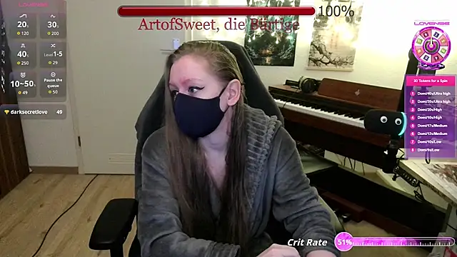 Snapshot of ArtofSweet chatting on 19, 6, 2026 ArtofSweet online show from 19, 6, 2026