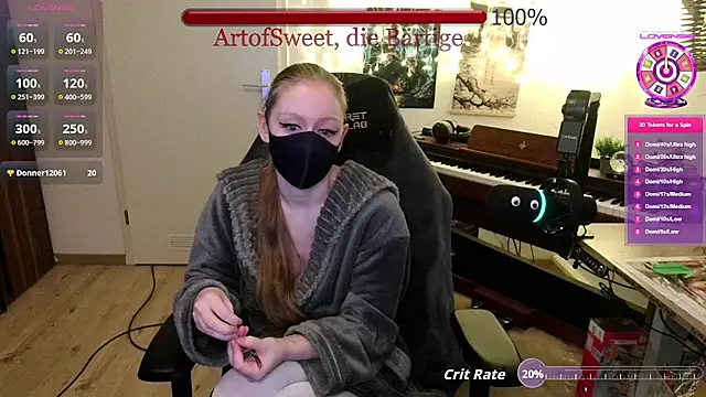 Snapshot of ArtofSweet chatting on 1, 7, 2026 ArtofSweet online show from 1, 7, 2026
