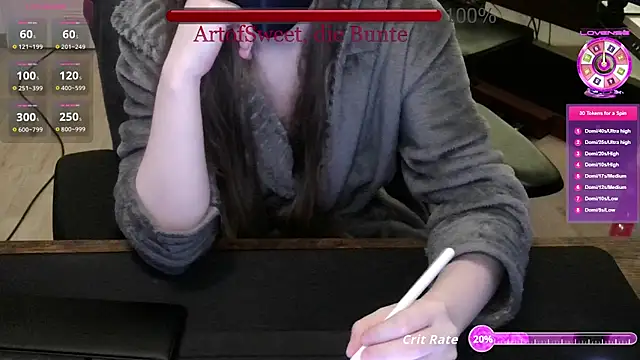 Snapshot of ArtofSweet chatting on 23, 7, 2026 ArtofSweet online show from 23, 7, 2026